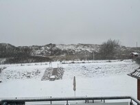 Der Blick vom Balkon im Februar