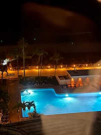 View from room in the evening.