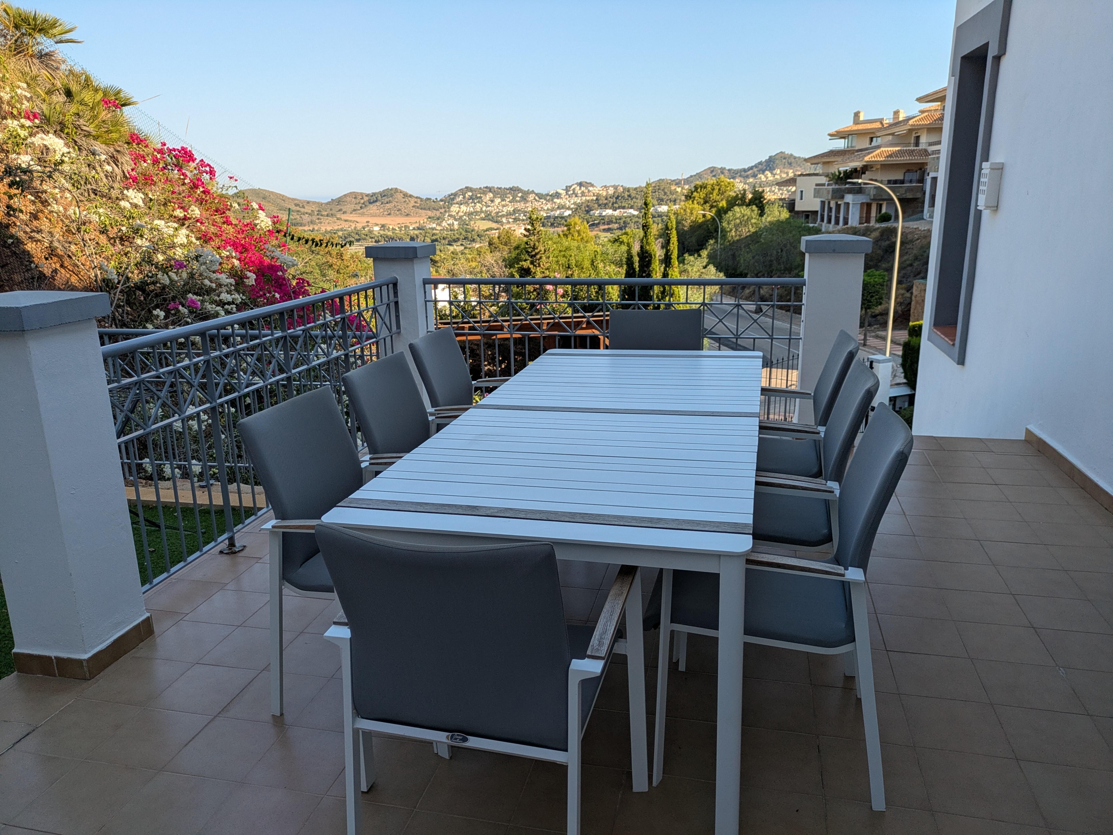 Dining table which is just of the living room 