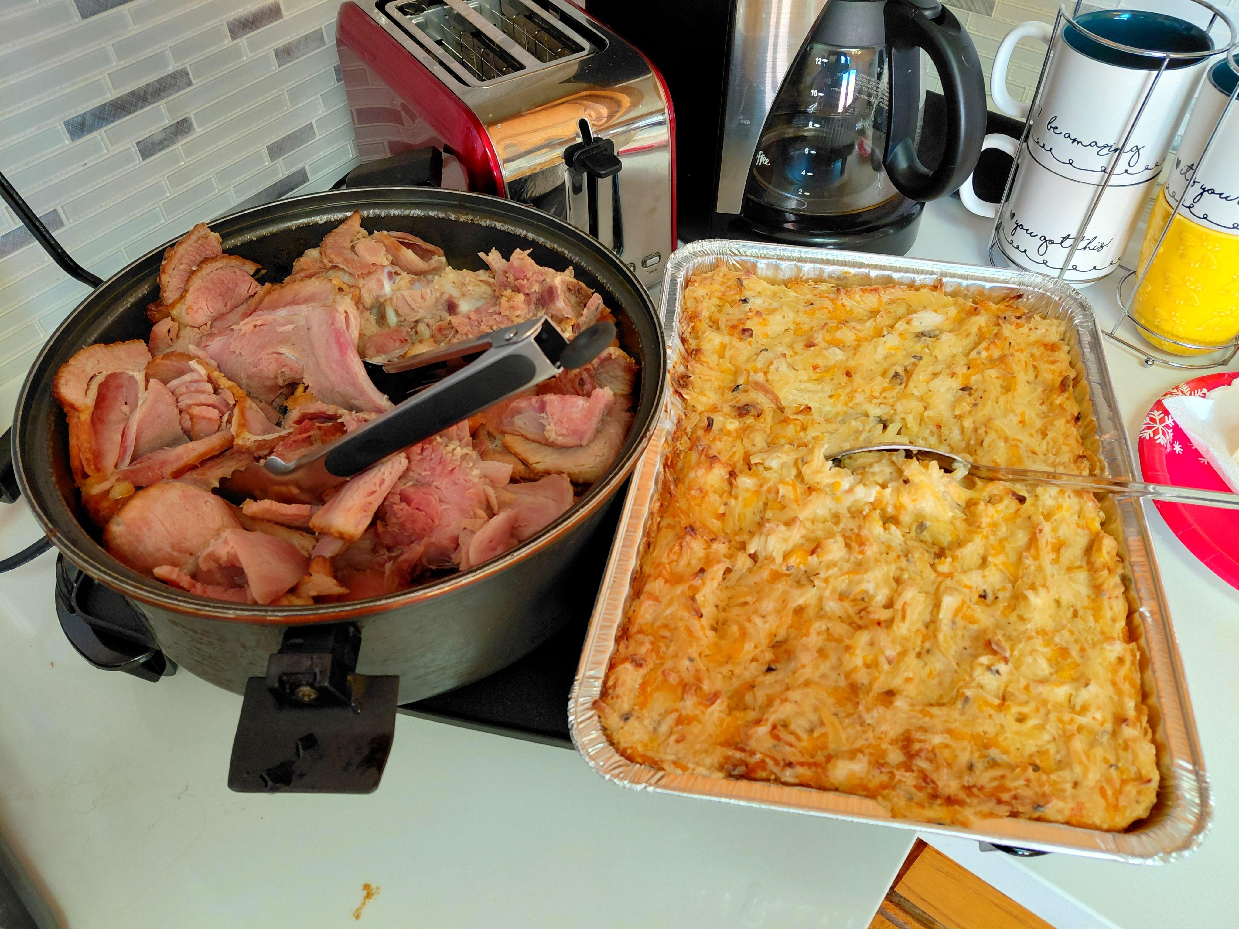 Ham and cheesy potatoes 