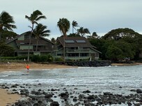 Can walk about 2x distance of beach before rocks stop you.