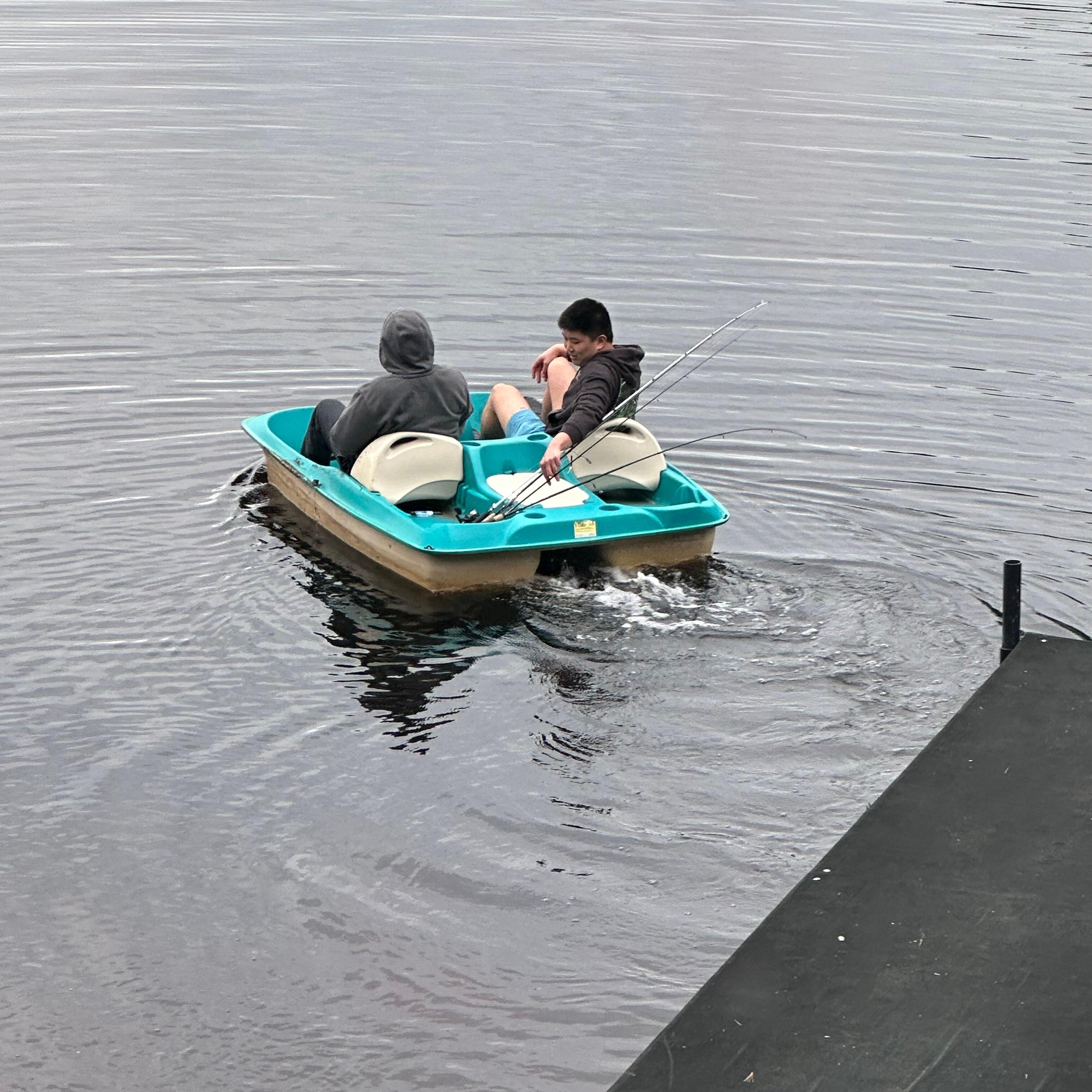 The paddle boat was great for fishing! Several Pike and Bass caught! 
