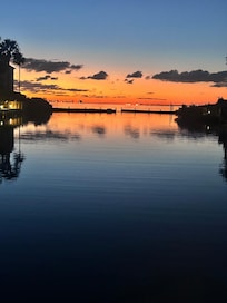 Fabulous sunrise from the Harbors pool over the bay.