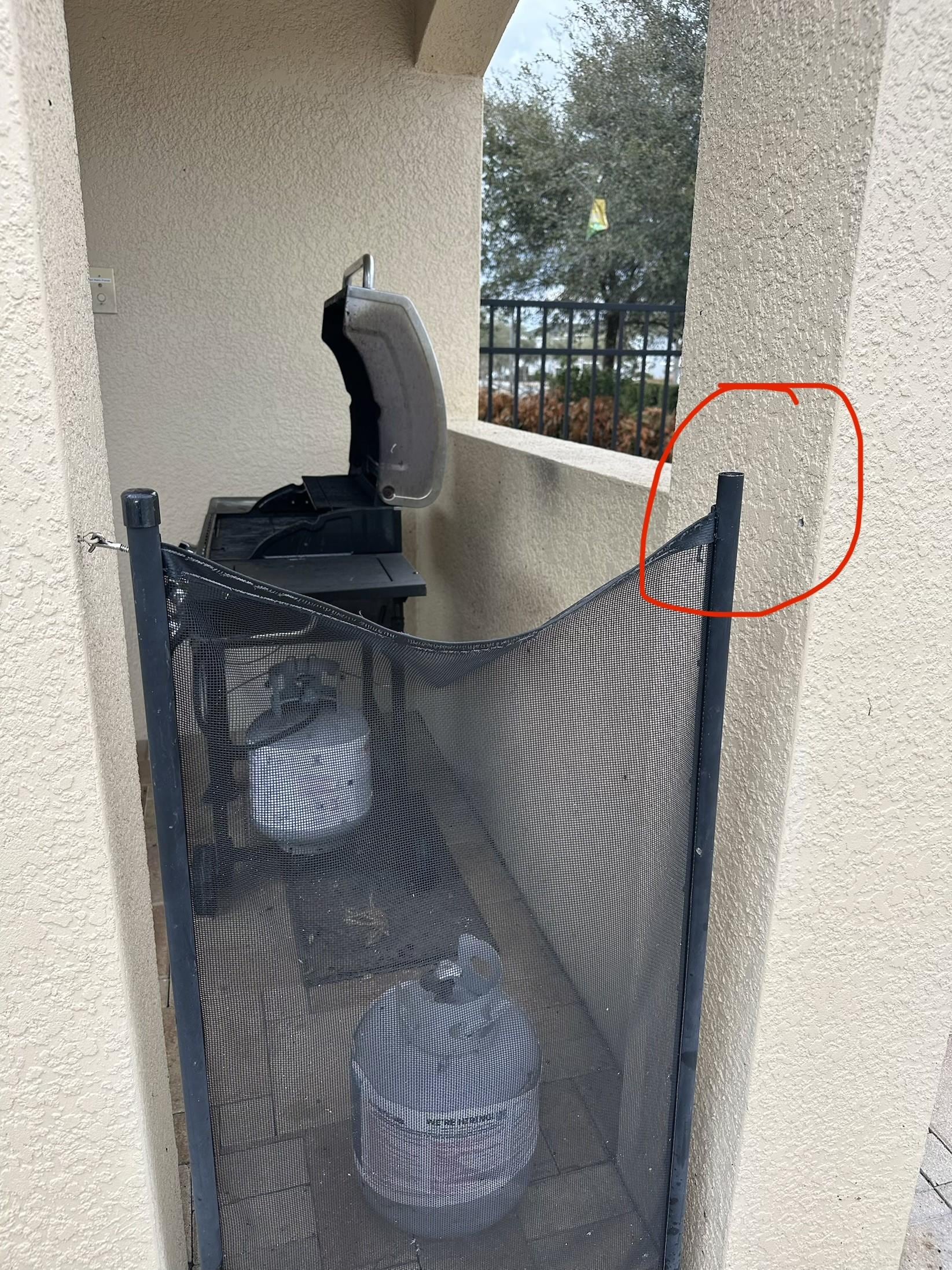 Missing clasps on pool surround