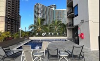 What the pool looks like. Small and only a few chairs
