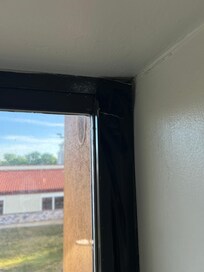 Water damage around the window