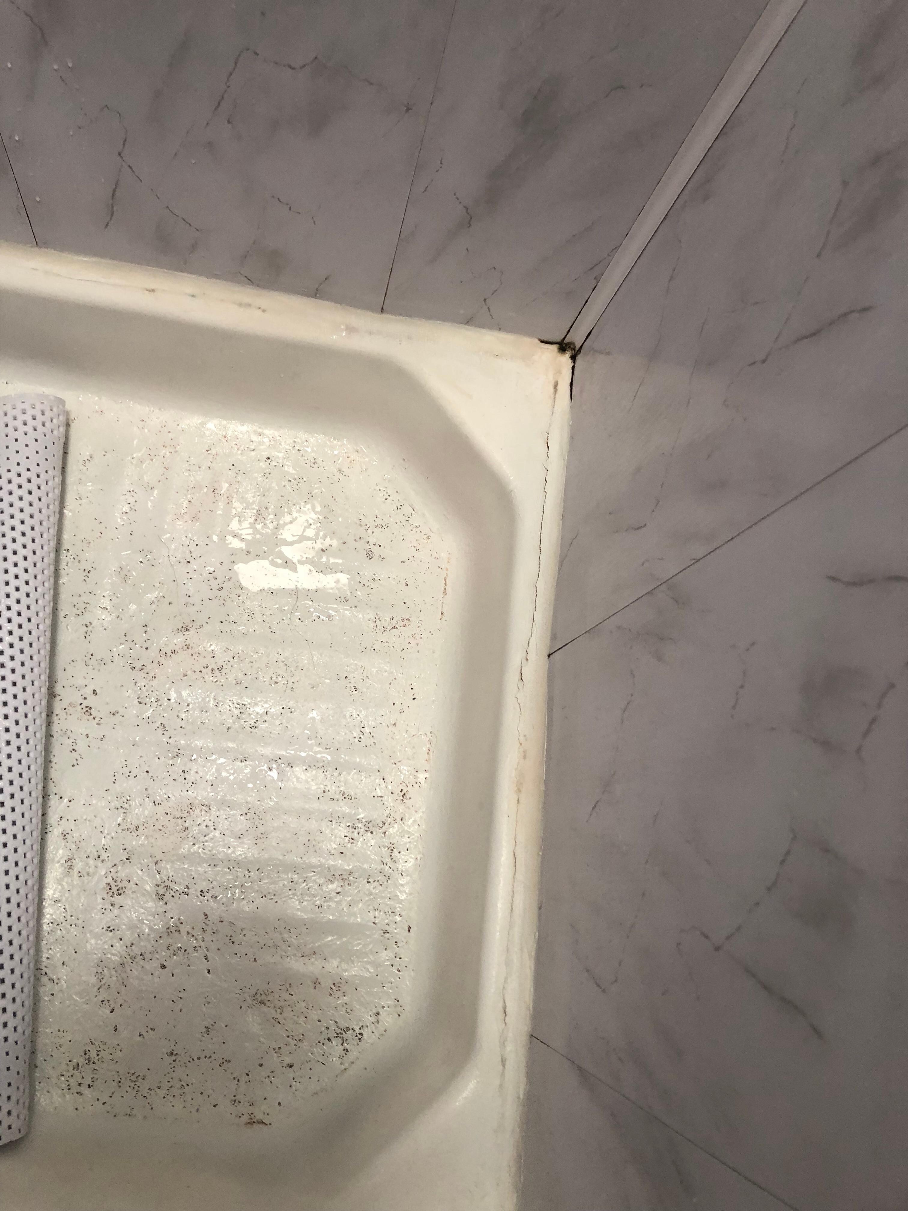 Filthy ancient shower