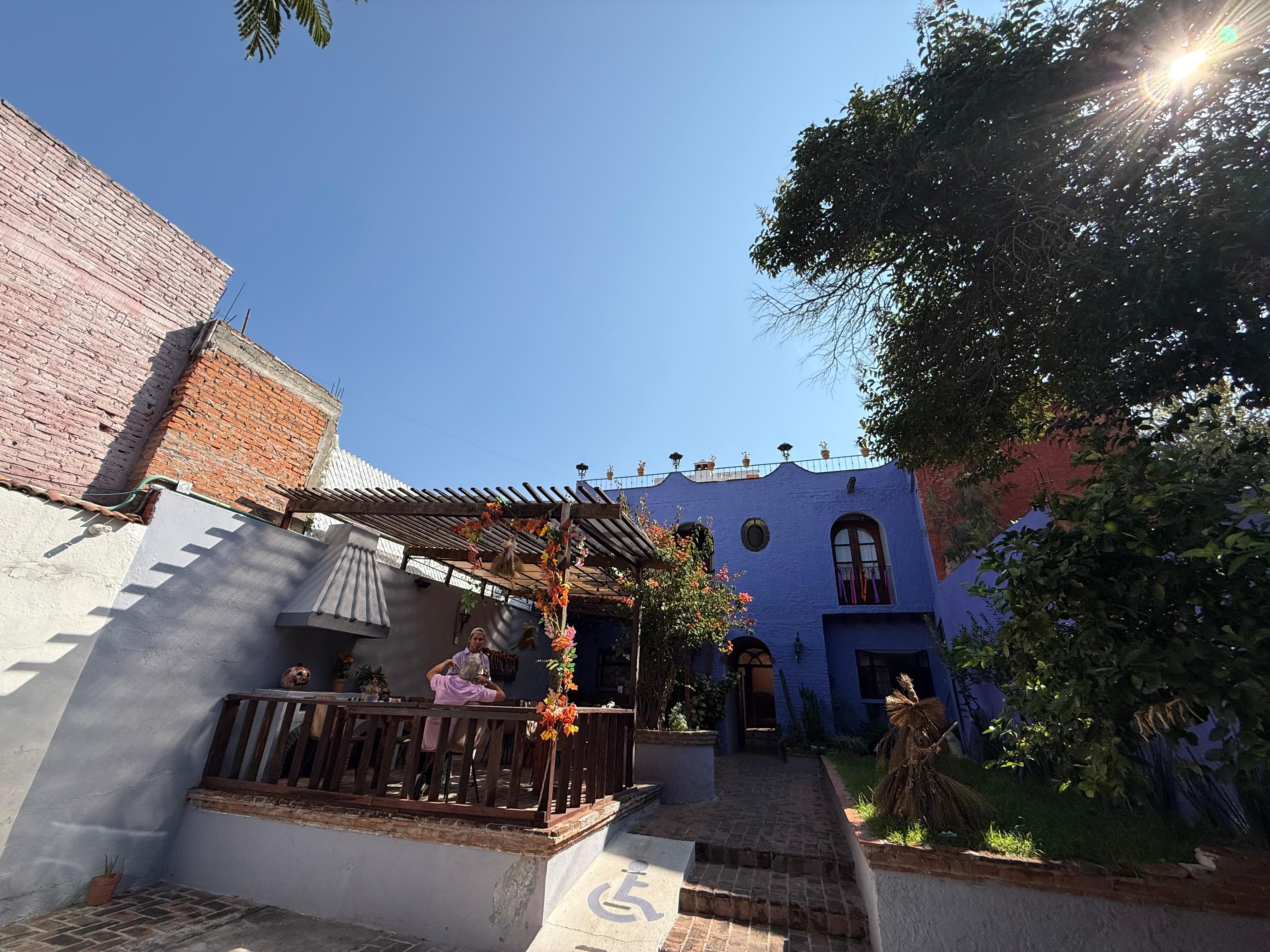 courtyard and restaurant 