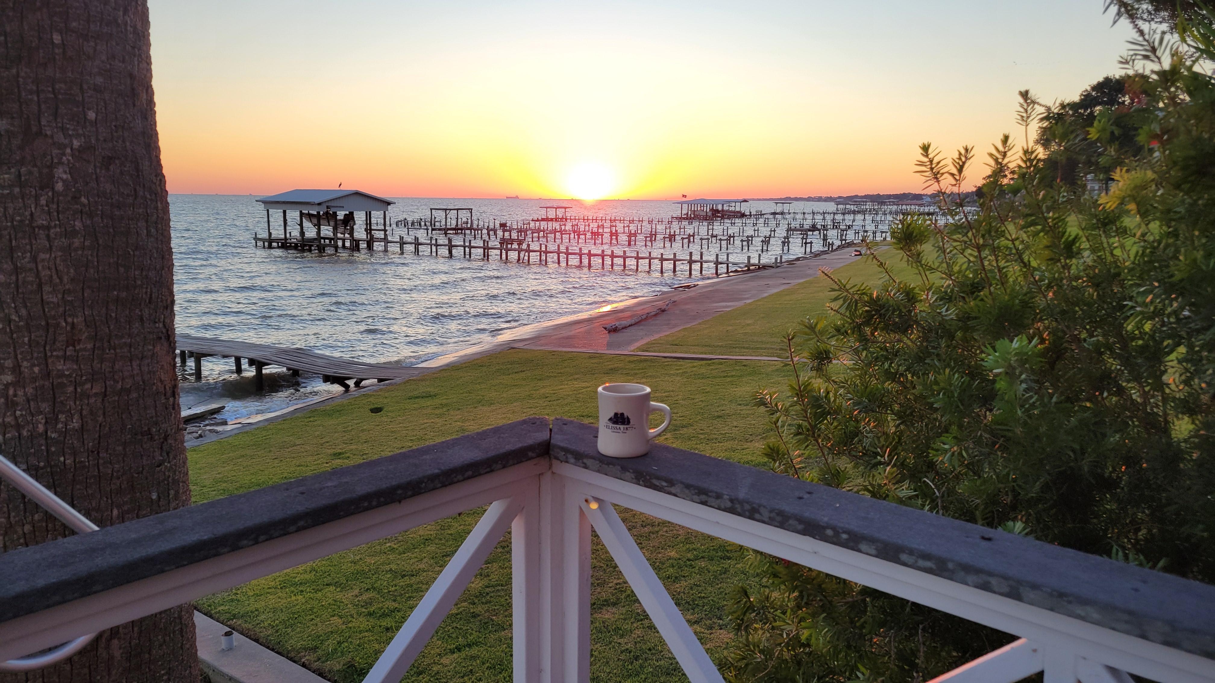 Sunrise over the water...