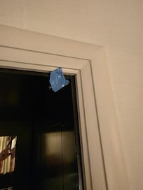 Tape over coffee bar