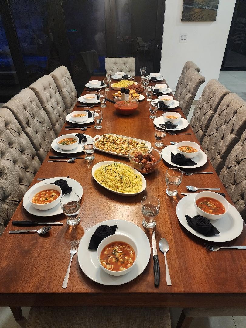 One of our wonderful Italian dinner by the Chefs. It was awesome! 