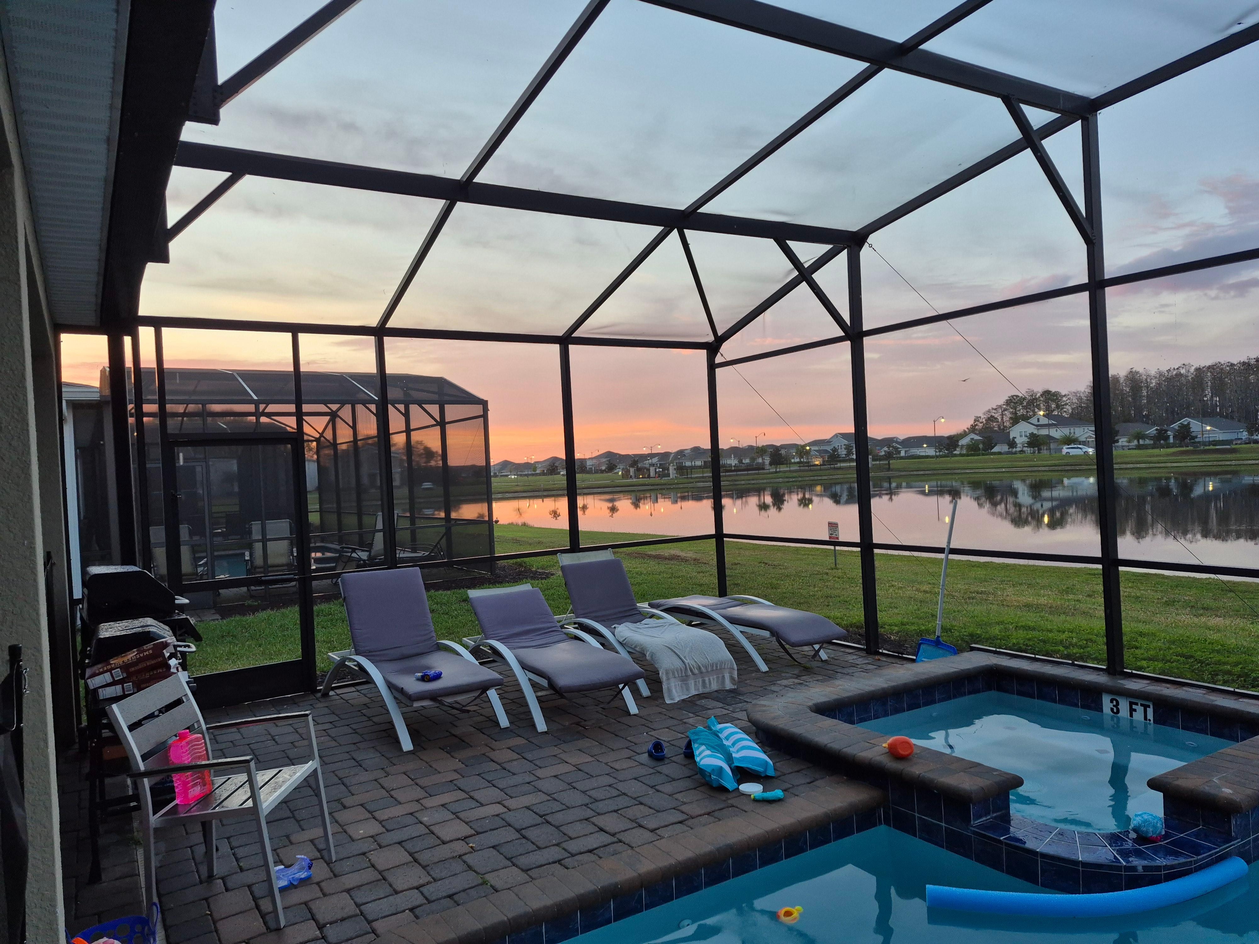 This is your view...the lake behind you created a view!