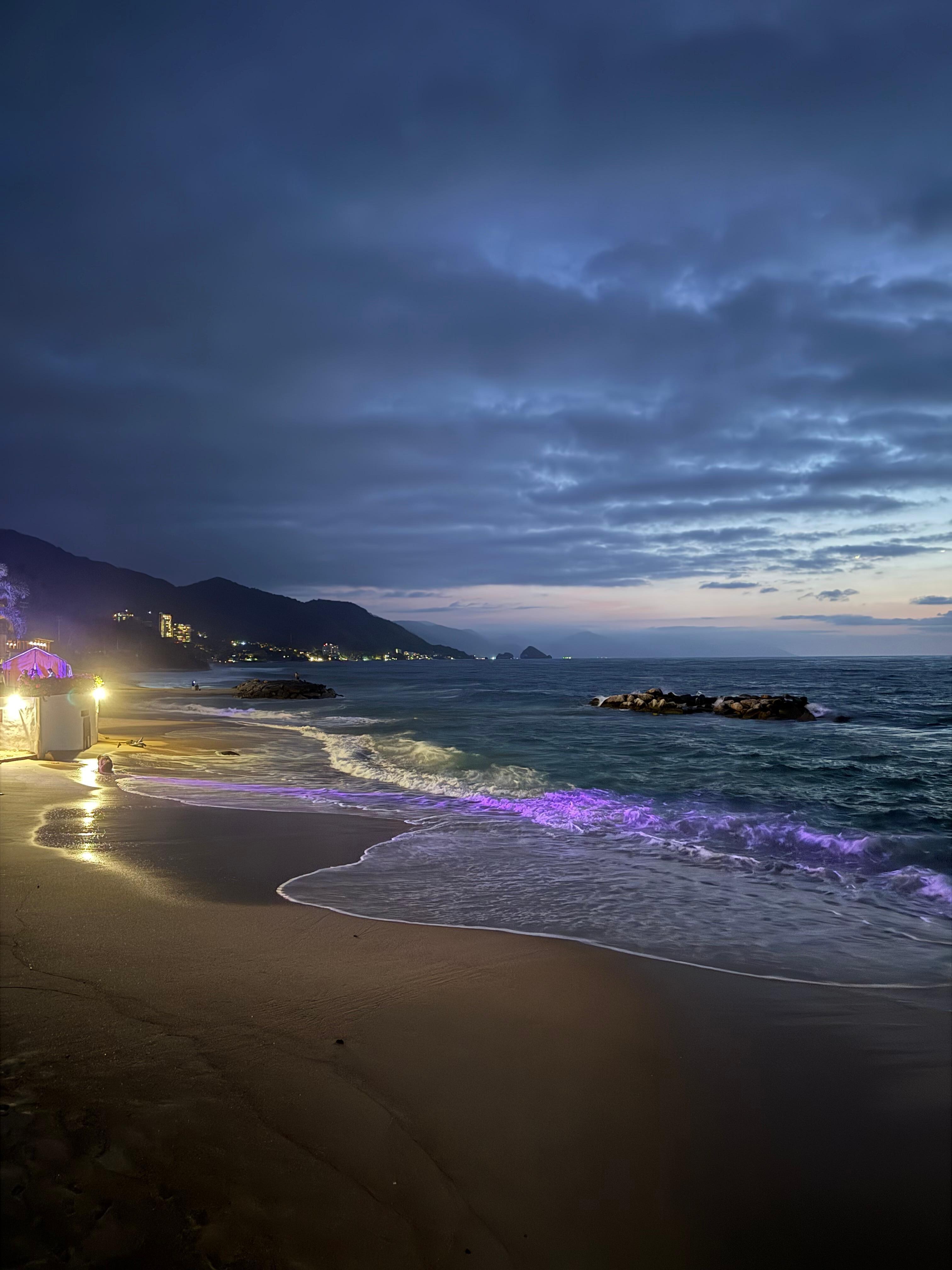 The beach just steps away from the pools