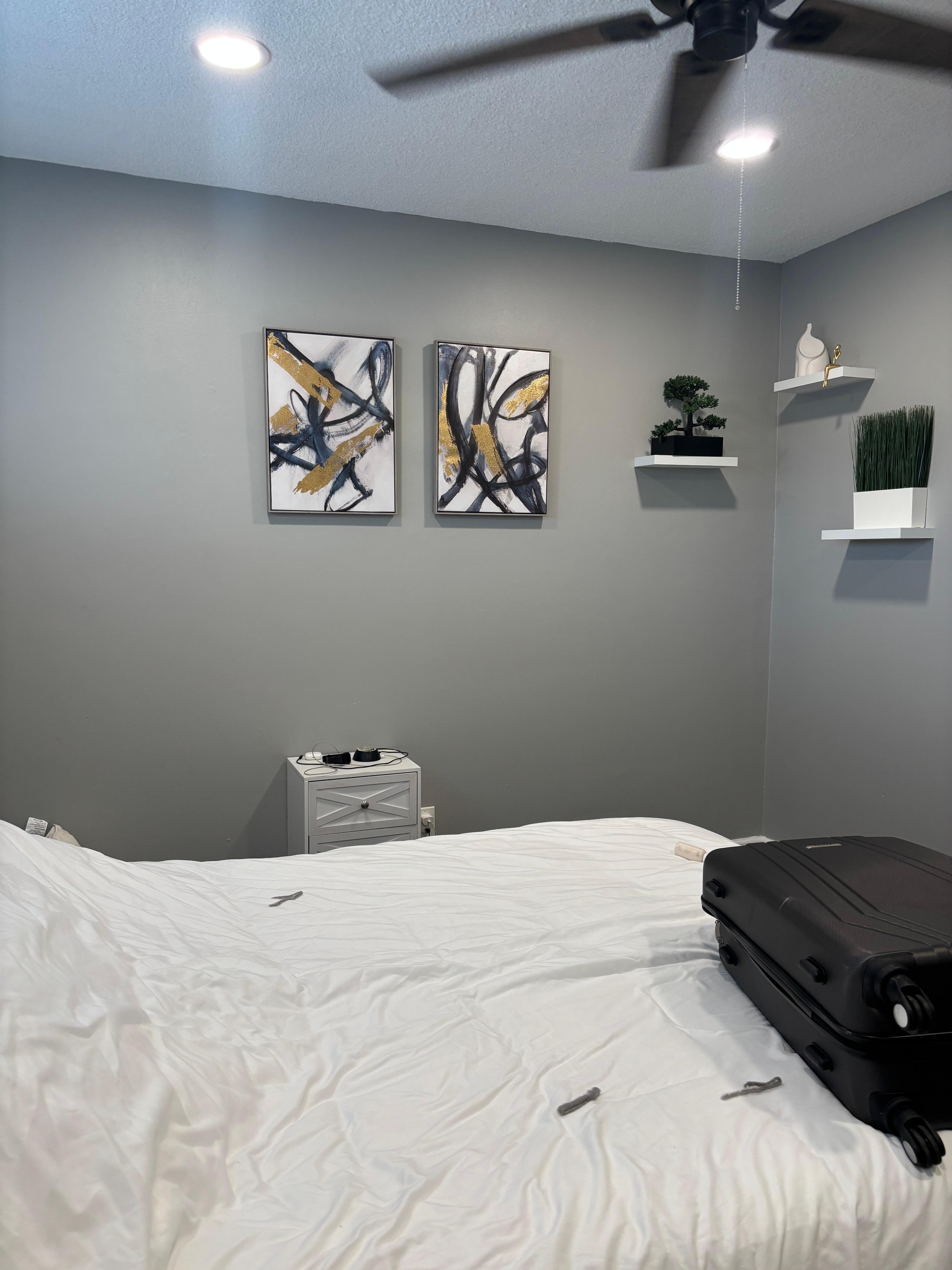 Dust upon turning on fans. 