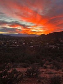 Sunset from Sugarloaf mountain. You can see the house from here.