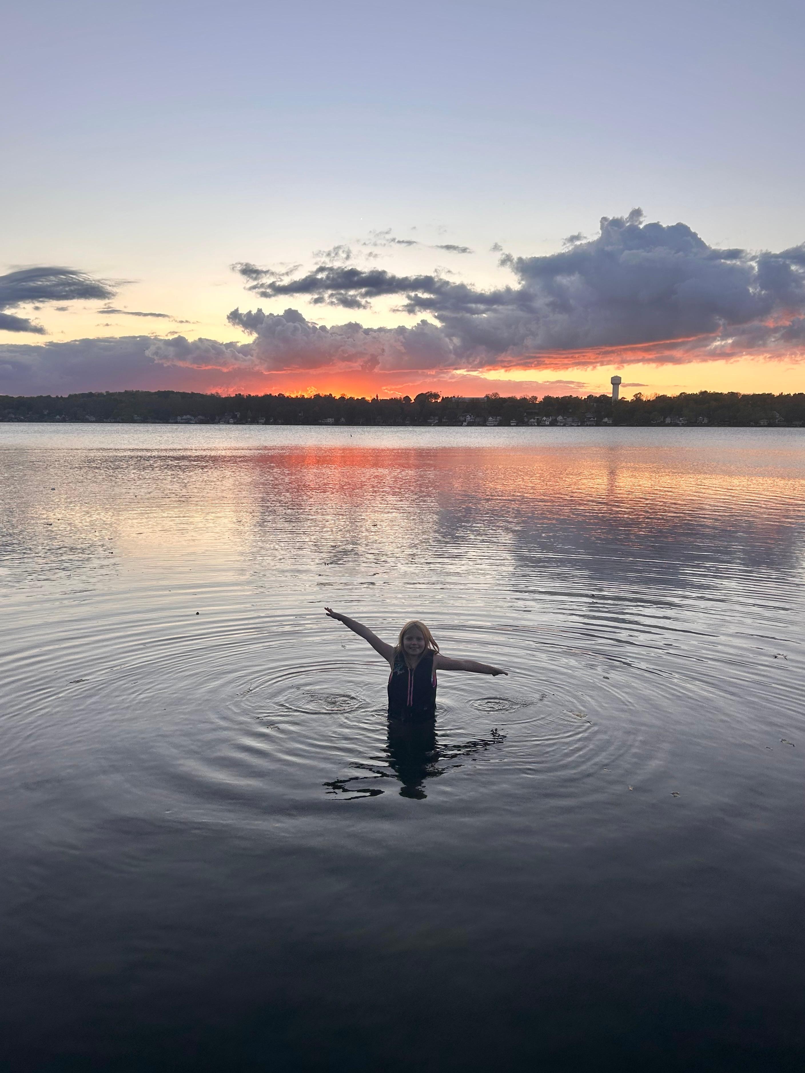 A sunset cold plunge!