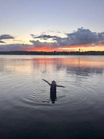A sunset cold plunge!