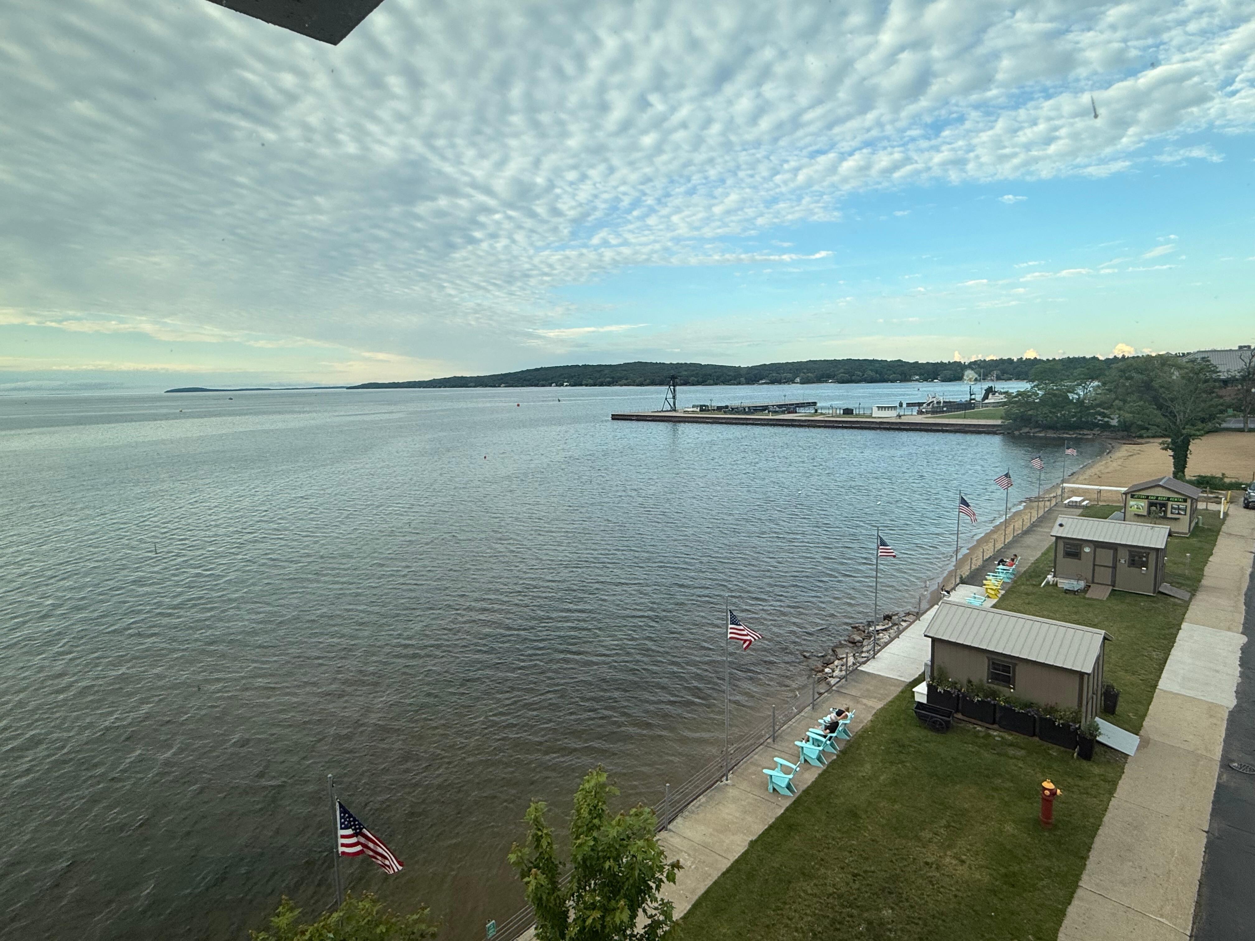View from our king bay view room