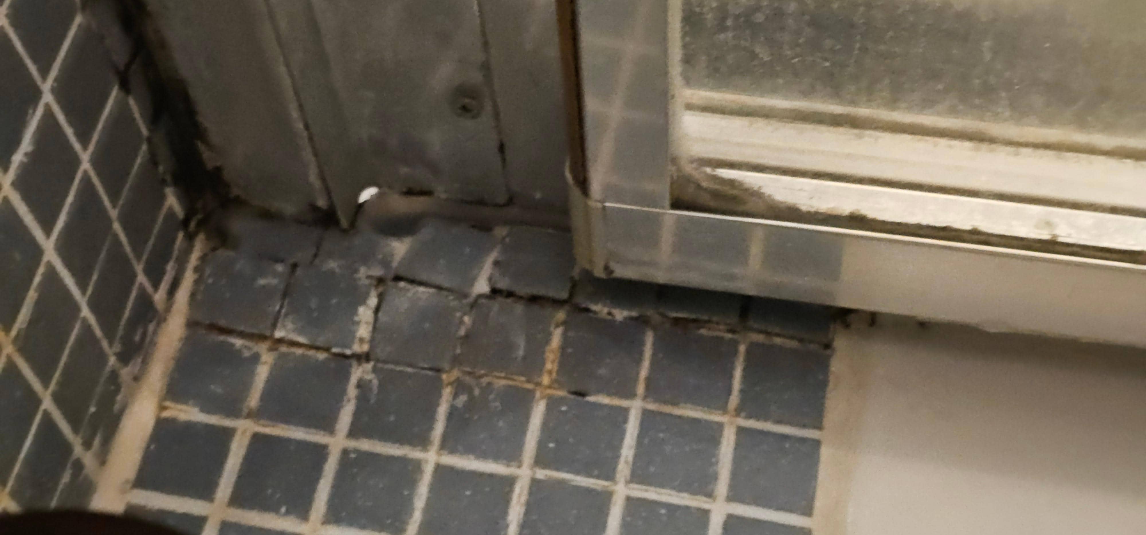 Hole in ceramic shower