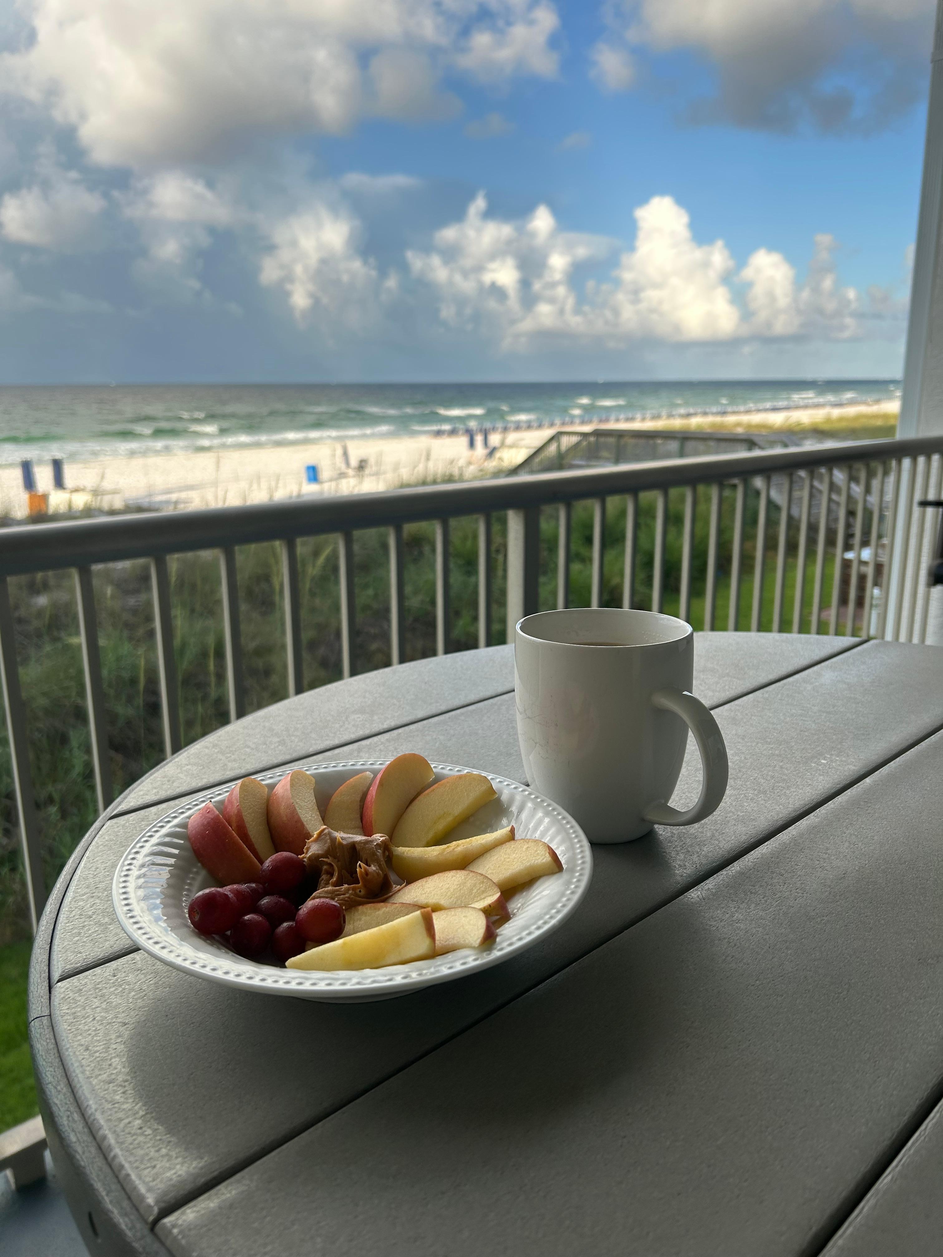 Breakfast from the balcony cooked from our very own kitchen! 