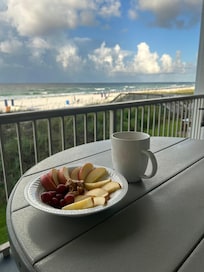 Breakfast from the balcony cooked from our very own kitchen!