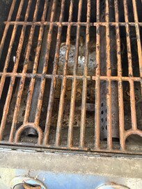 Caked on rust.  Couldn’t use.