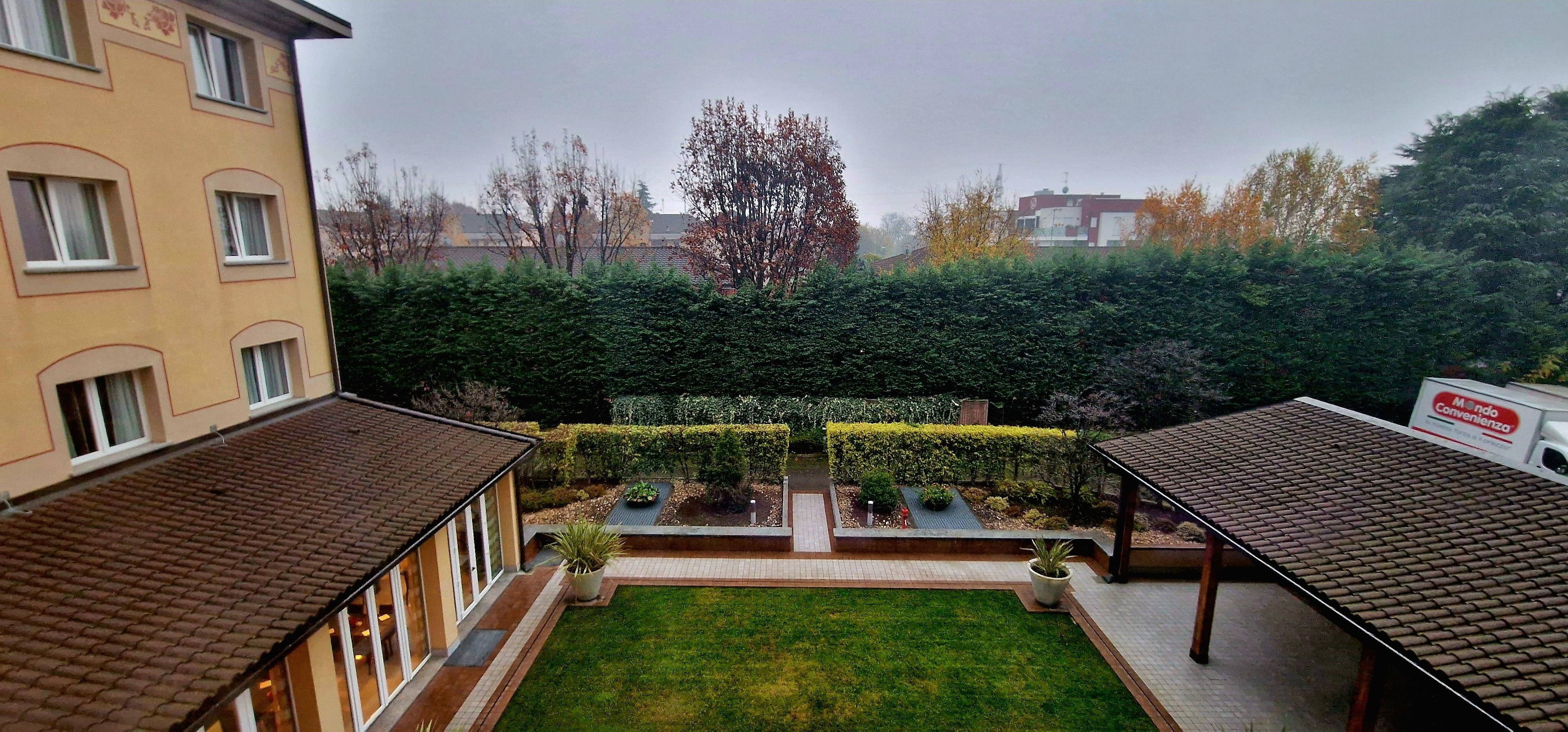 View of rear of hotel from room, Virginia Palace Hotel, Milan