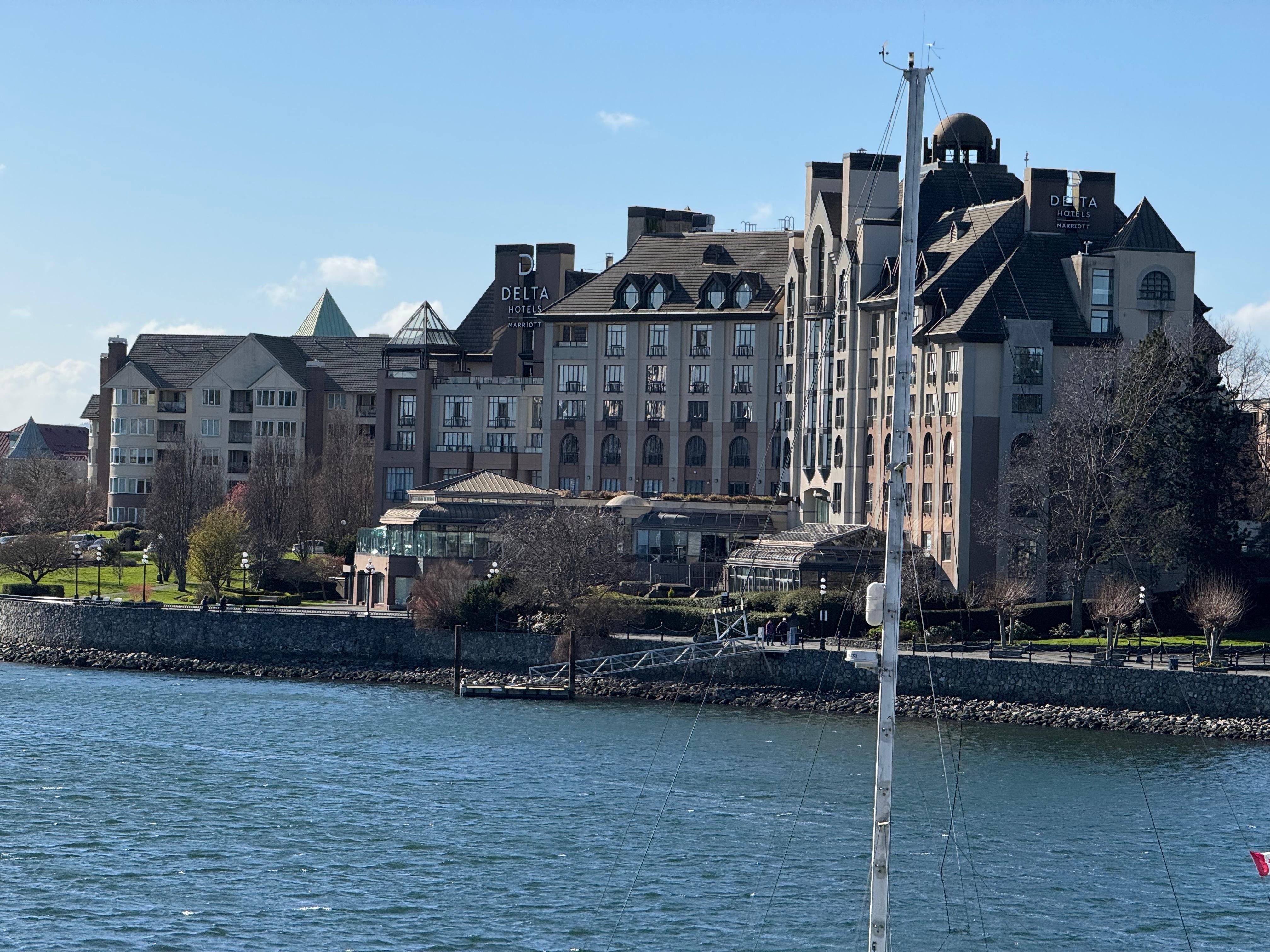 A view of the hotel itself after walking along the beautiful walkway into Victoria. 