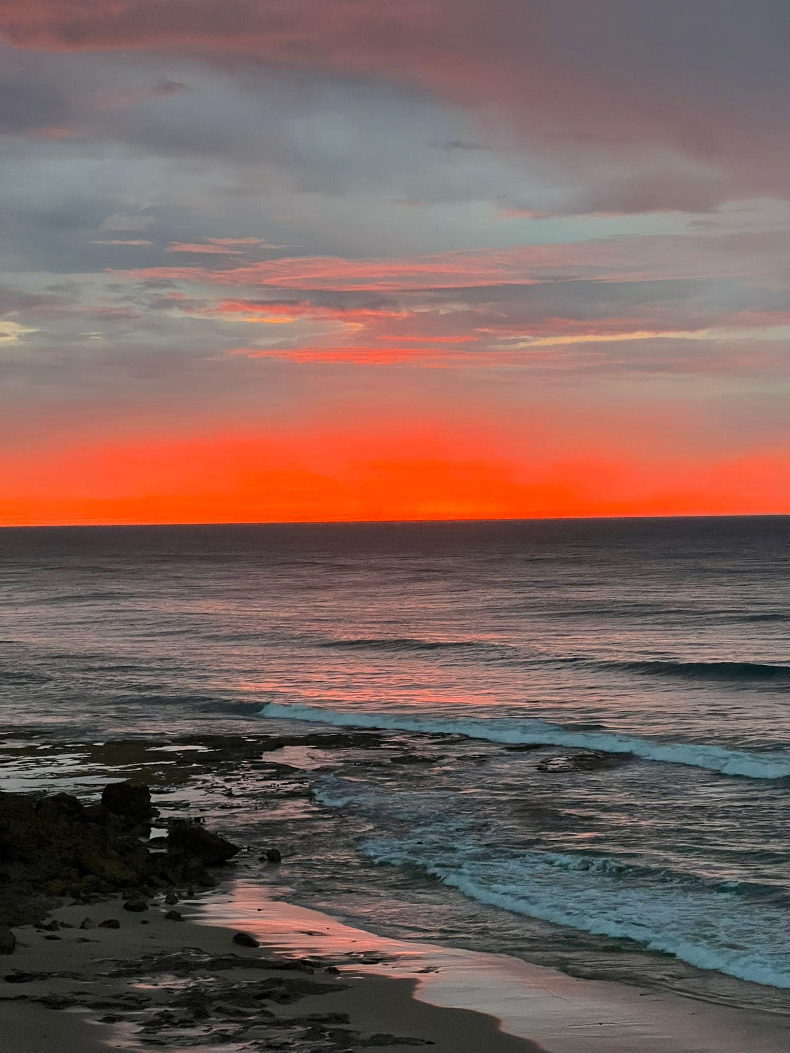 Sandy Gully beach dawn 