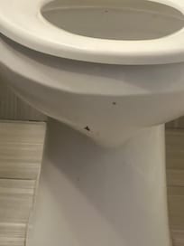 The table and floor were not even cleaned, they had something sticky on them.