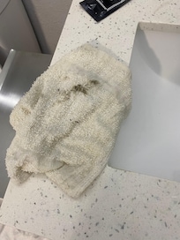 Black film wiped off bathroom sink