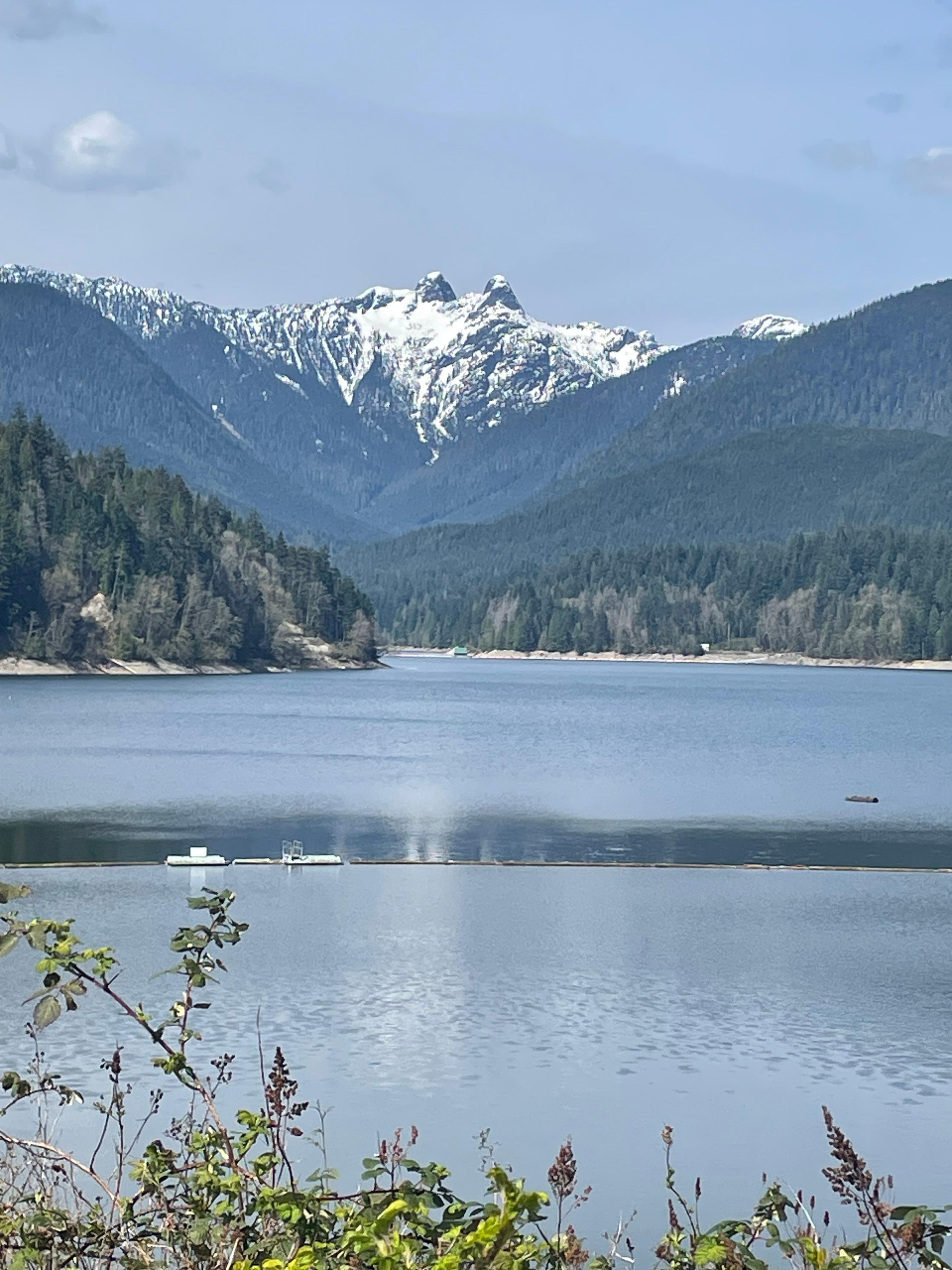Capilano Dam with the “Lions” behind. 