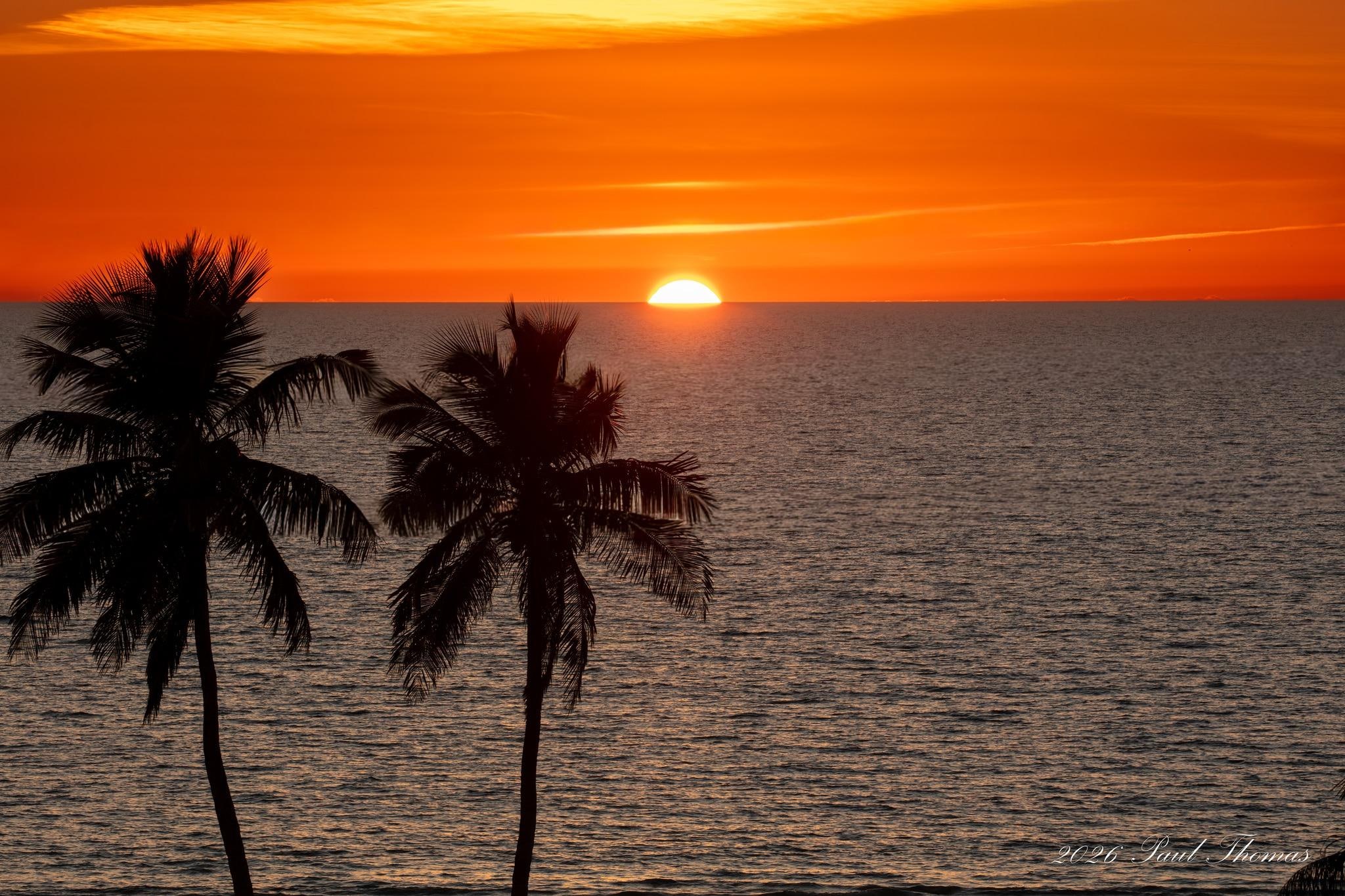 Sunset view across the street from the 5th floor.