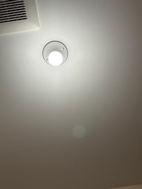 No lighting fixture over bare light bupb