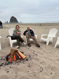 campfire on the beach