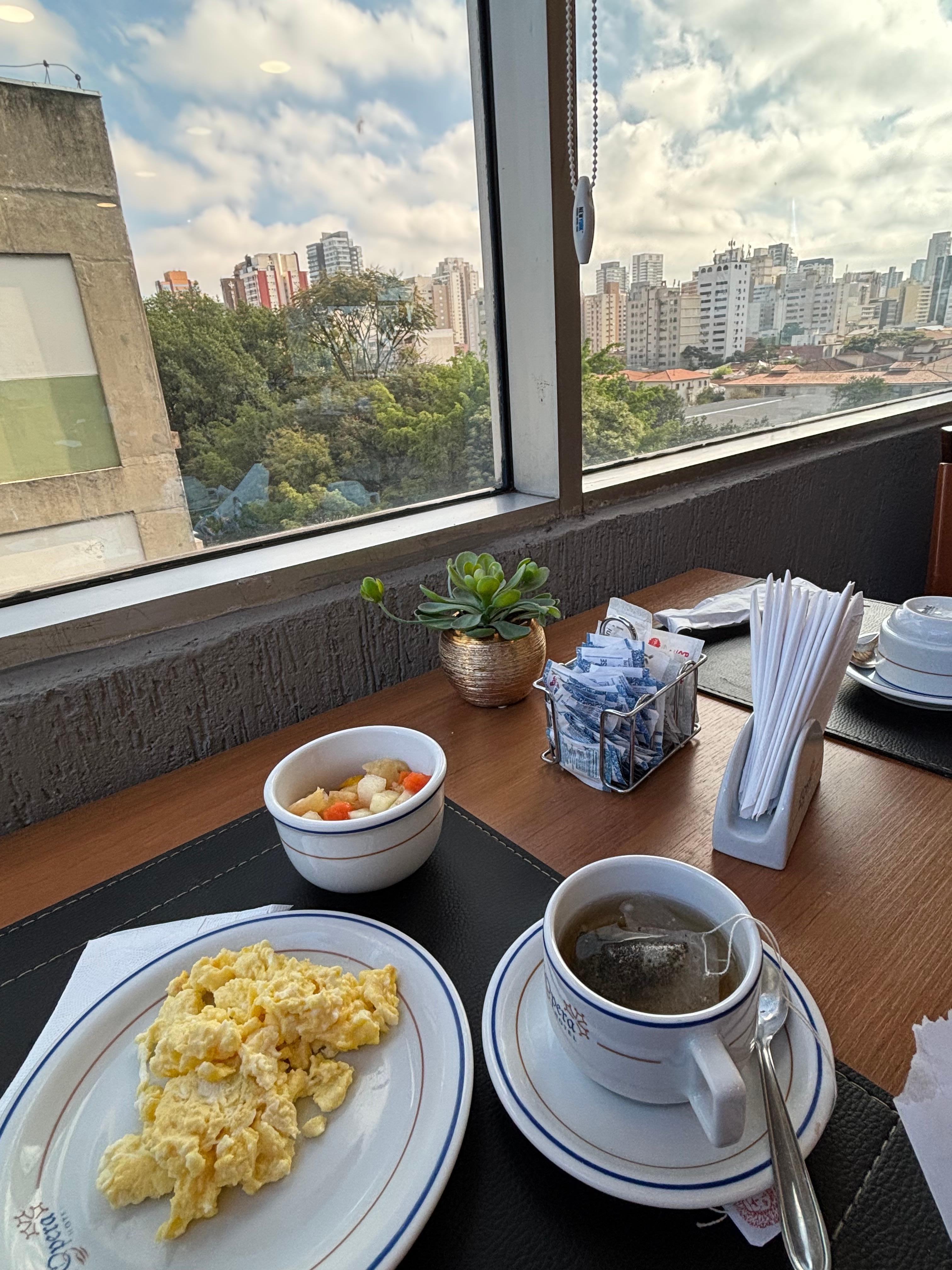 Café da manhã com vista