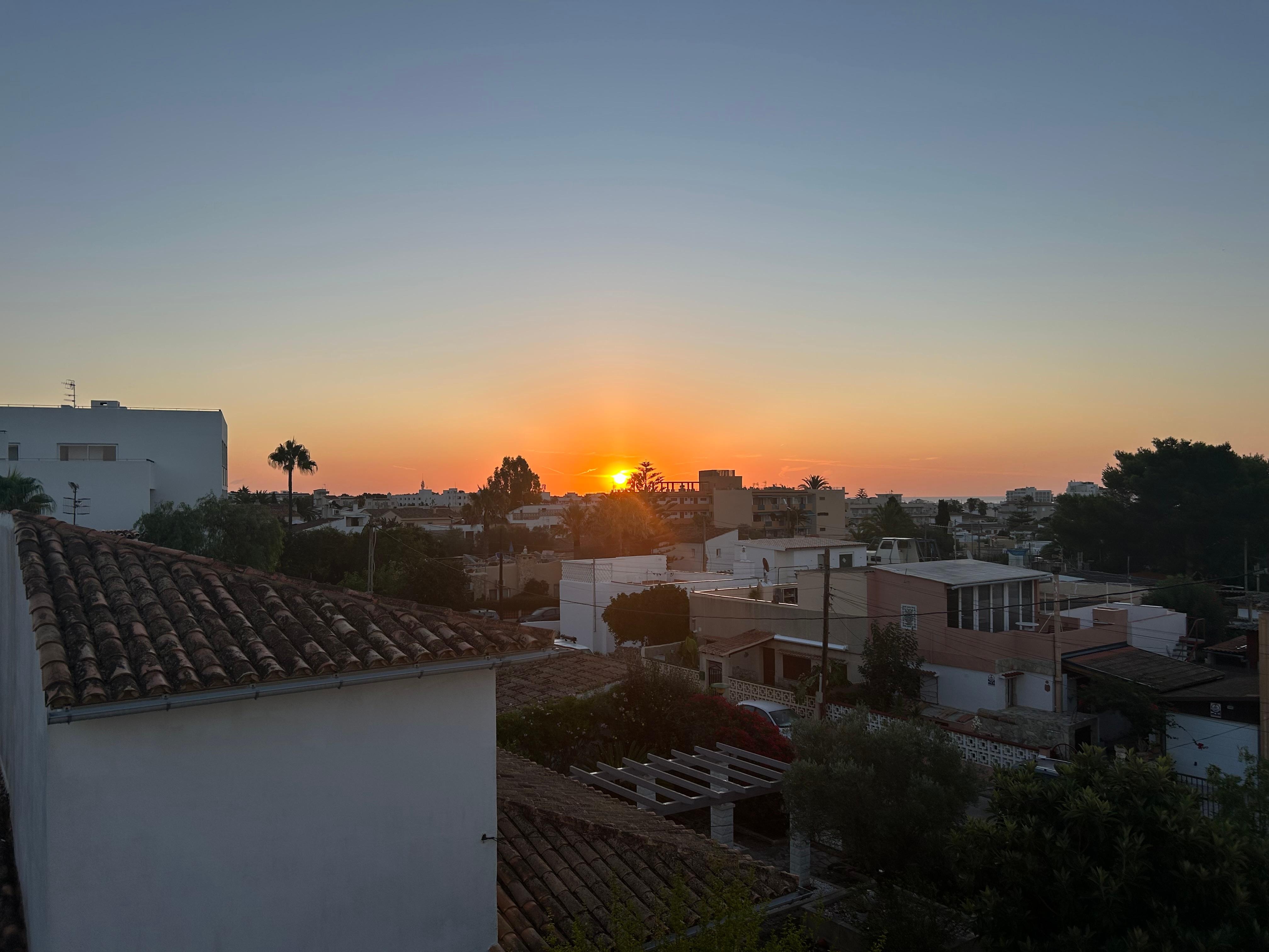 Blick von der Dachterasse am Morgen 