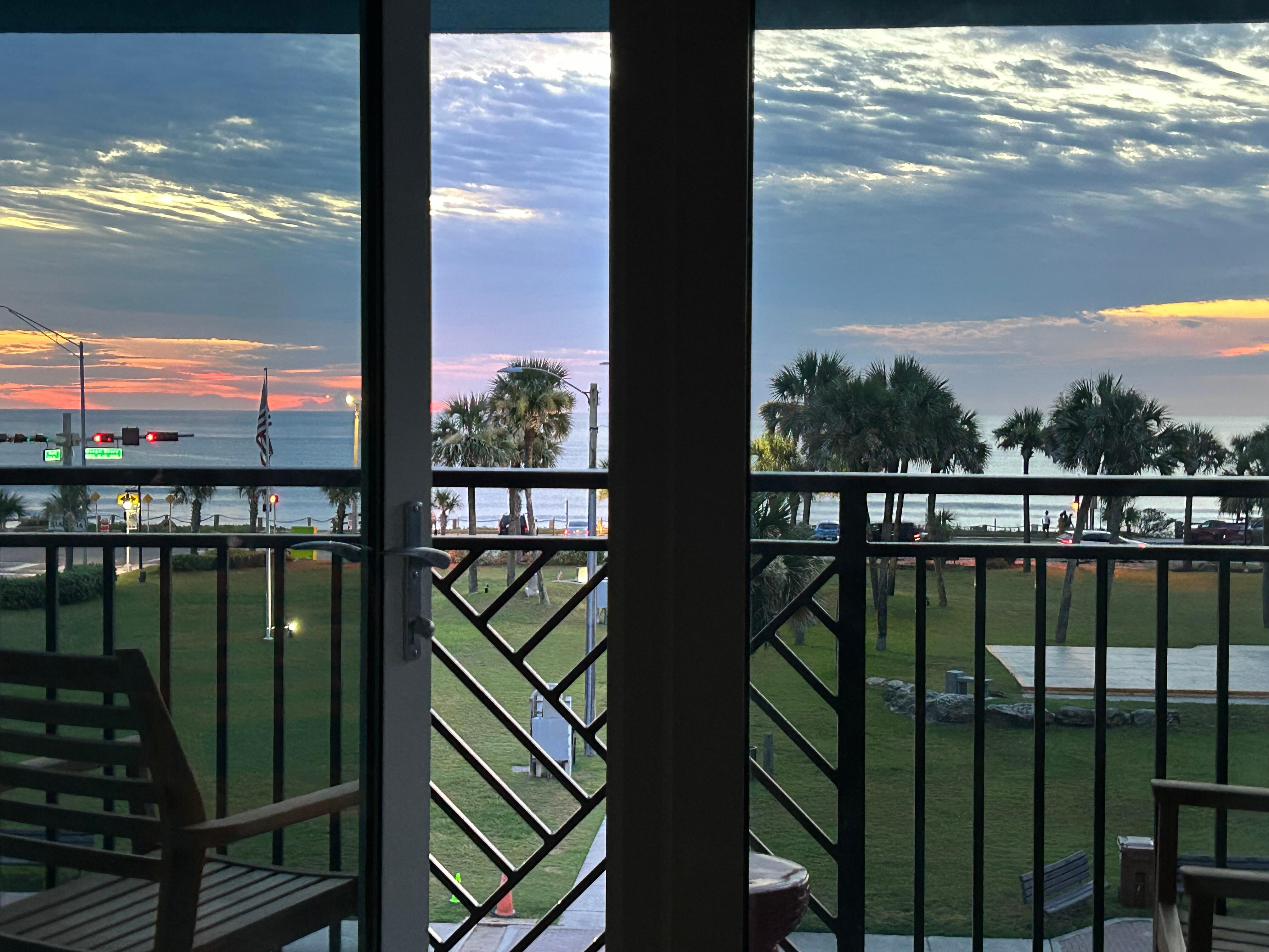 Beautiful sunrise and ocean view