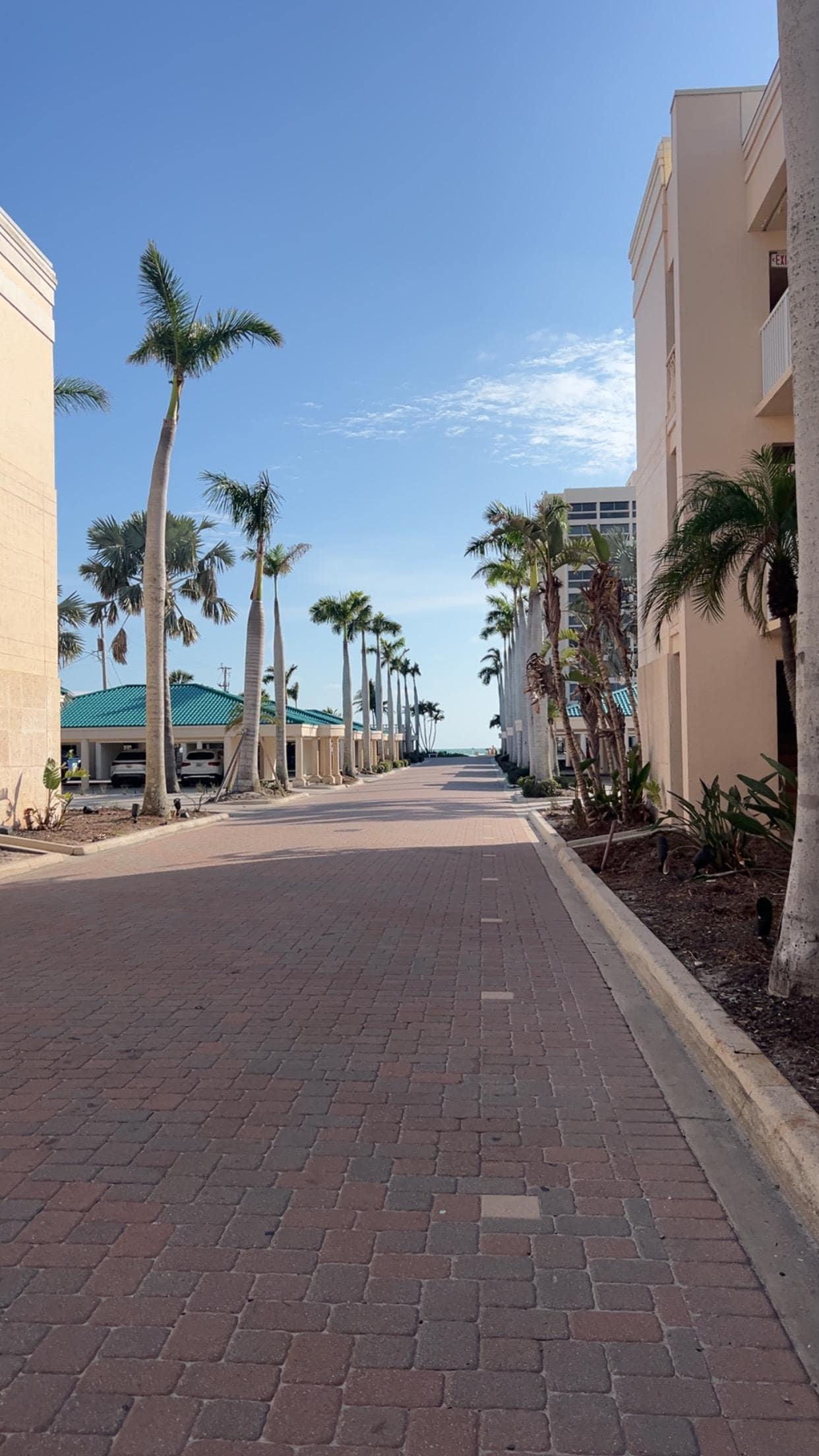 outside our unit heading down to the beach