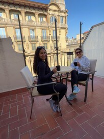 Our small balcony with the view