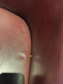 Food down side of chair from previous guest