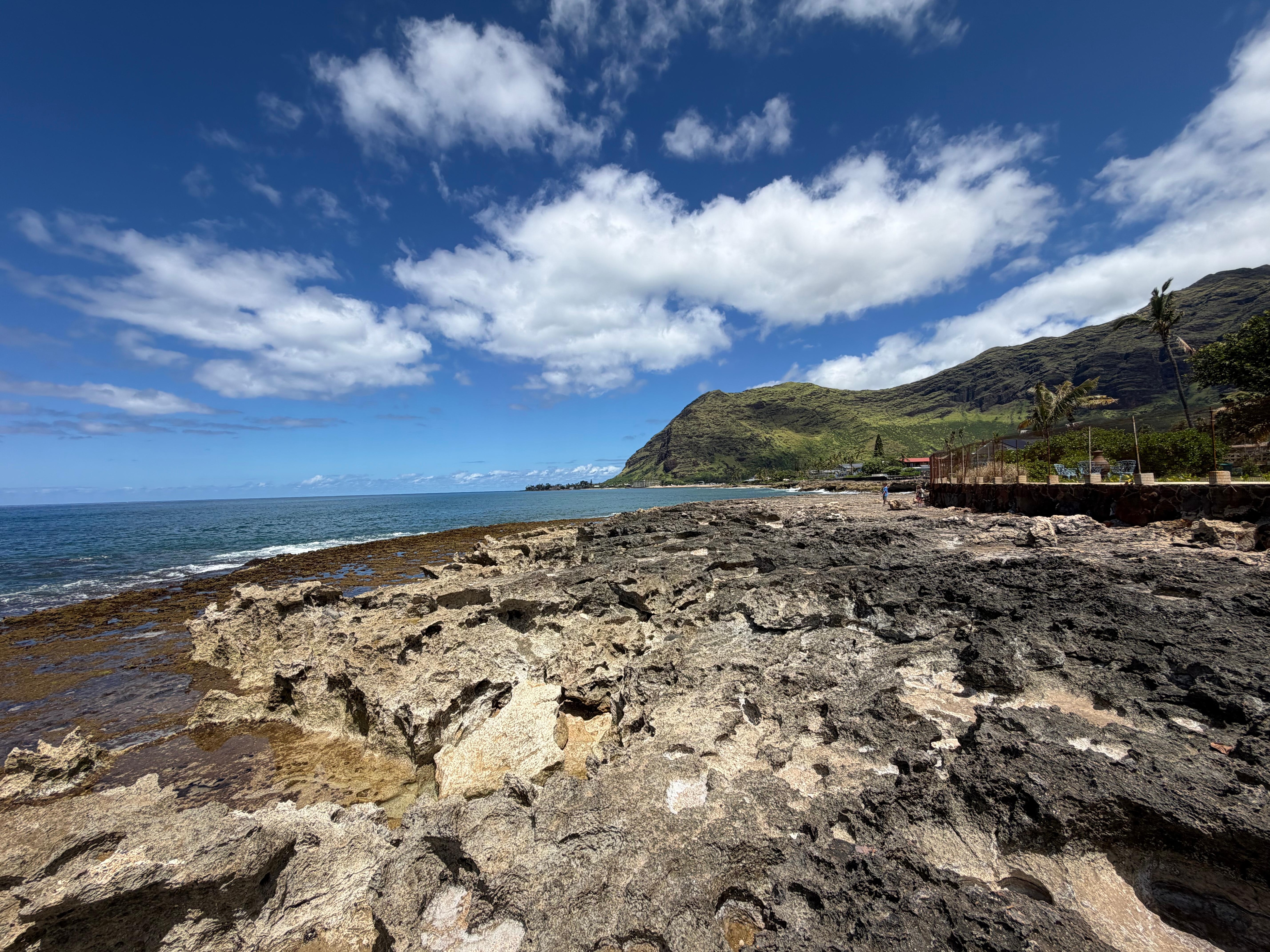 Picture from across the rocks looking back at the house