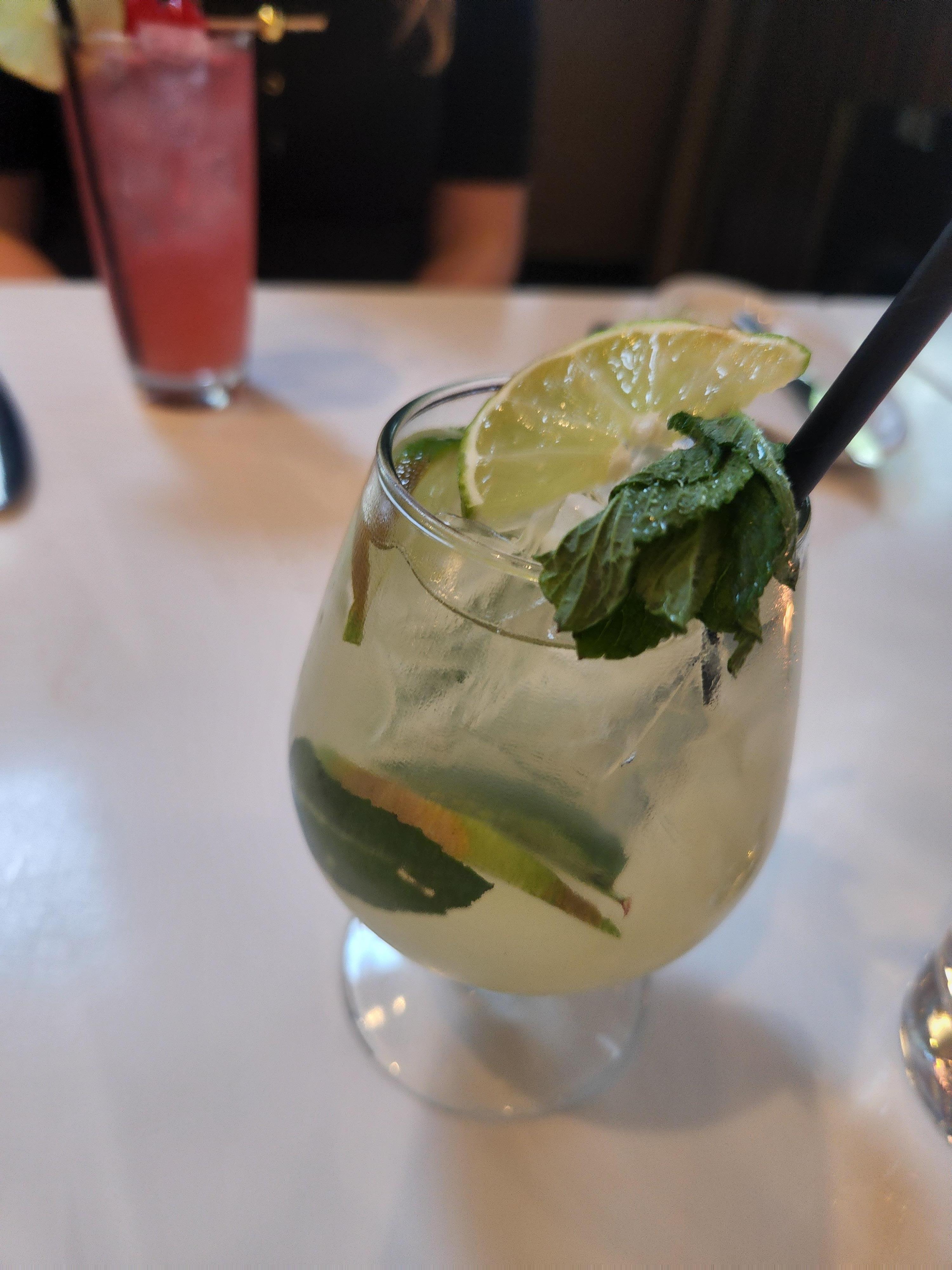 Delicious cocktail at the restaurant 