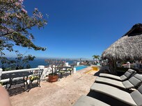 Rooftop pool during the day