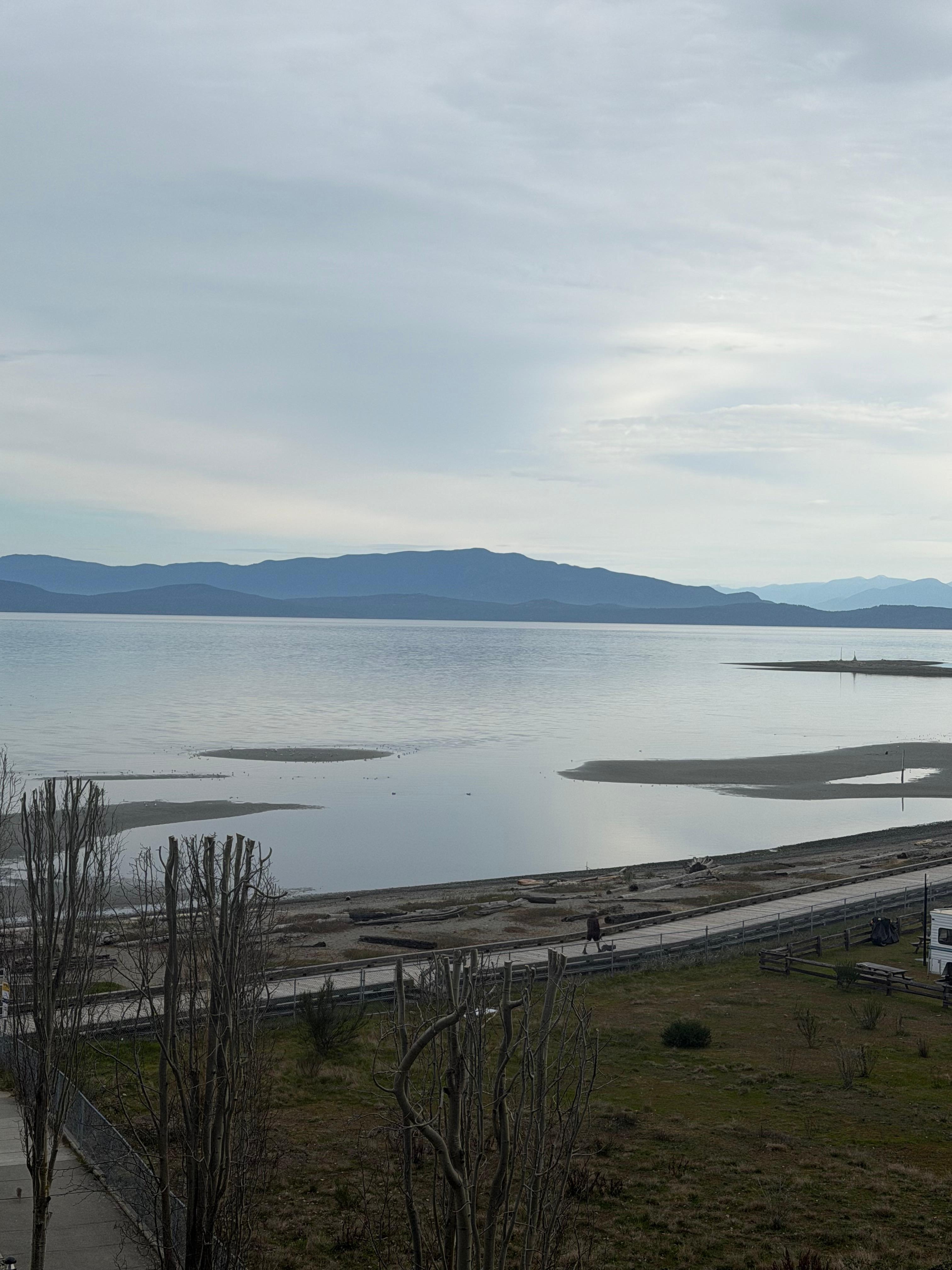 View from our room that has partial ocean view.