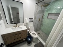 Leak spilled into the toilet area