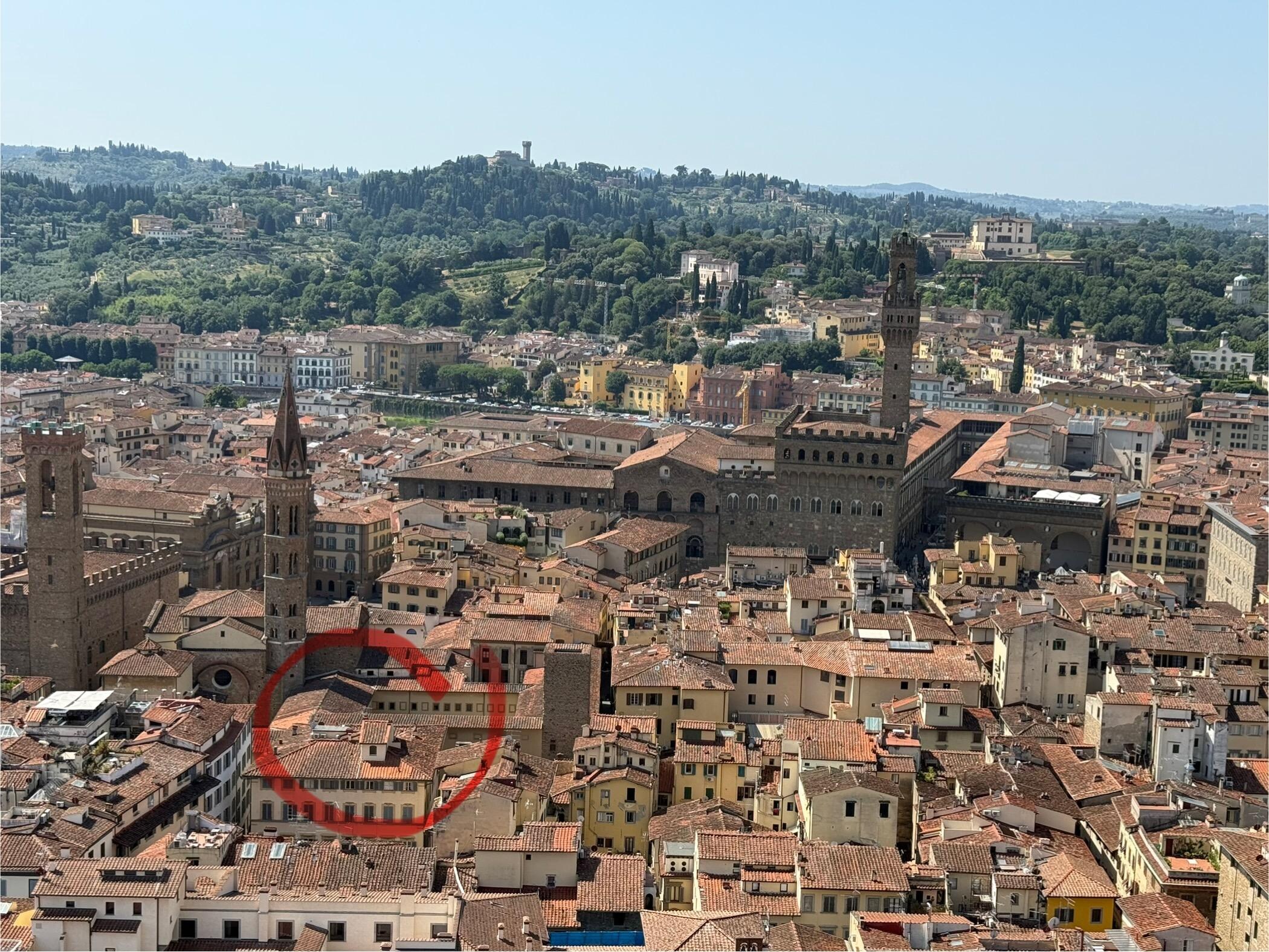 The apartment, seen from the top of the duomo
