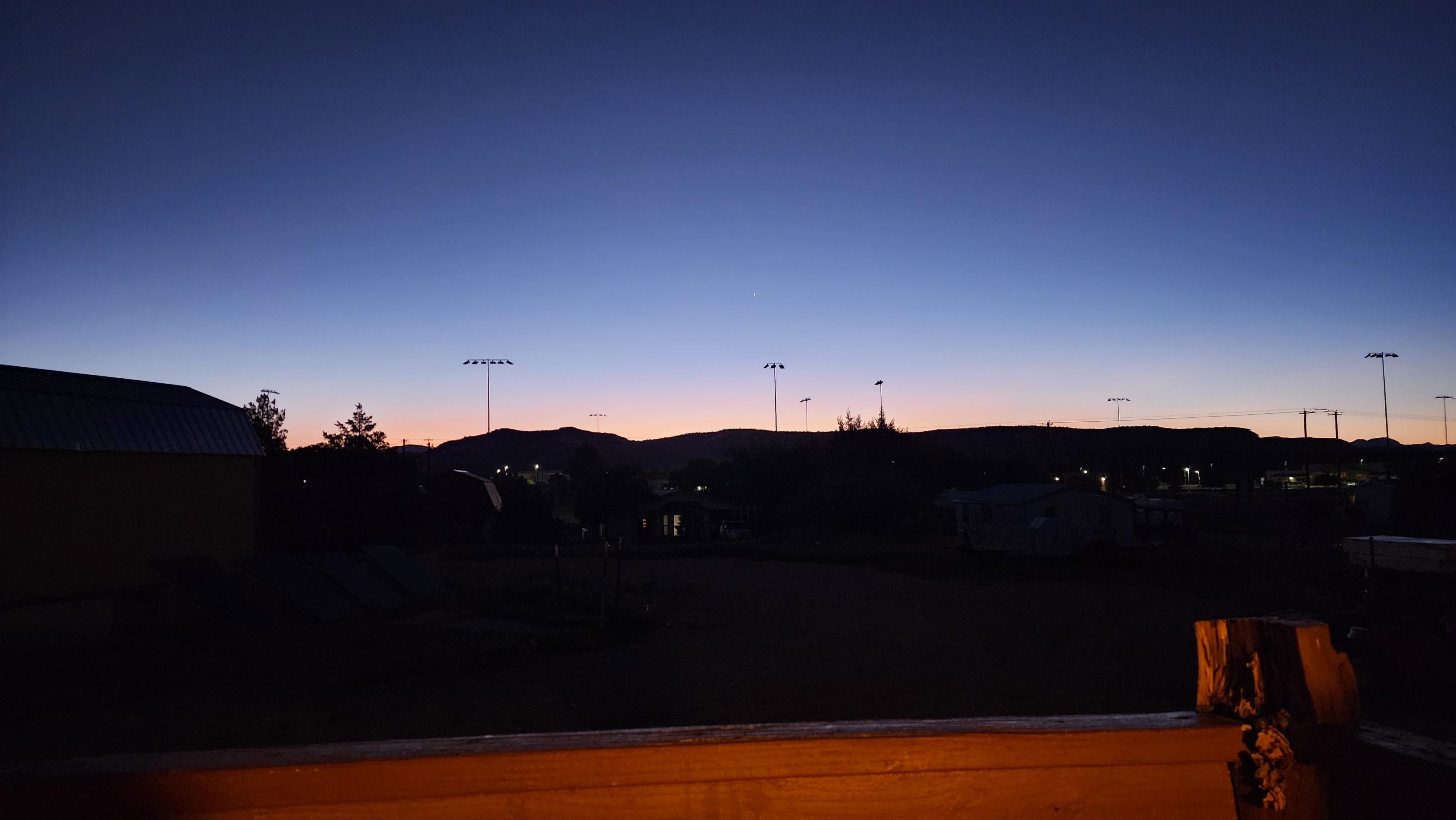 Sunrise from the front deck.