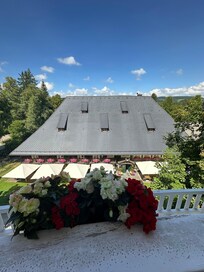 Blick vom Balkon vom Zimmer