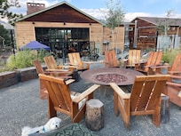 Outdoor area for a drink and s’mores